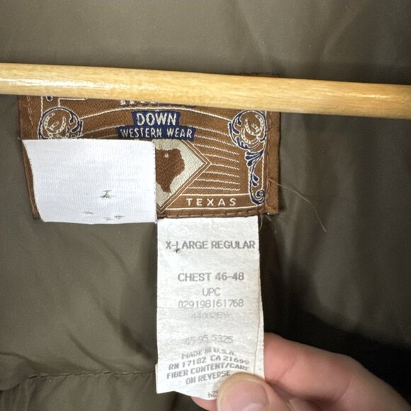 Vintage Walls Down Western Wear Brown Puffer Jacket Faux Fur Collar XL - Picture 6 of 8